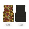 thumbnail image 2 of Kdxio Sunflower Print Car Floor Mats Universal SUV Front Rear Floor Foot Mats 4-Piece Full Set with Non-Slip Rubber Backing Car Accessories for Most Cars, 2 of 7