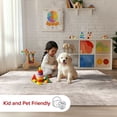 thumbnail image 5 of nuLOOM Loni SuperiorWash Solid Machine Washable Shag Area Rug, 6' x 6', Square, Loni Beige, 5 of 14