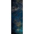 thumbnail image 3 of Grey, Jace 11x24 Black Modern Framed Museum Art Print Titled - Golden Blue Marble, 3 of 5