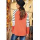 thumbnail image 2 of ABPHQTO Camiseta naranja con mangas a rayas de calabaza de Halloween Trick Or Treat para mujer, 2 of 5