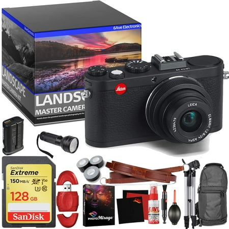 Leica X2 Digital Compact Camera +Elmarit 24mm f/2.8 ASPH Lens (Black) Master Lan