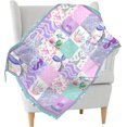 thumbnail image 3 of Mermaid Blanket, Mermaid Gifts for Baby Toddler Infant Newborn, 30"x40" Throw Blanket, Lightweight Soft Warm Cozy Flannel Throw for Sofa Chair-Crib Stroller nap, 3 of 6