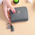 thumbnail image 3 of Kcolen Adorable Bear Tassel Zip Wallet for Women Daily Use Commuting Student Convenience Compact Purse, 3 of 3