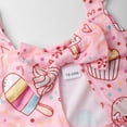 thumbnail image 5 of Girls Ice Cream Dress Toddler Backless Sundress Kids Pink Flutter Sleeve Dresses Summer Party Outfits 3-4 Years, 5 of 5
