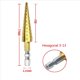 thumbnail image 4 of 2X Broca Escalonada de Ranura Recta HSS de 3-13 Mm, Cortador de Agujeros para Metal y Madera, Broca de Núcleo, Broca Pagoda, 4 of 5