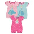 thumbnail image 3 of Disney Cinderella Baby Girls' 3-Pack Rompers - pink, 6 - 9 months (Newborn), 3 of 5