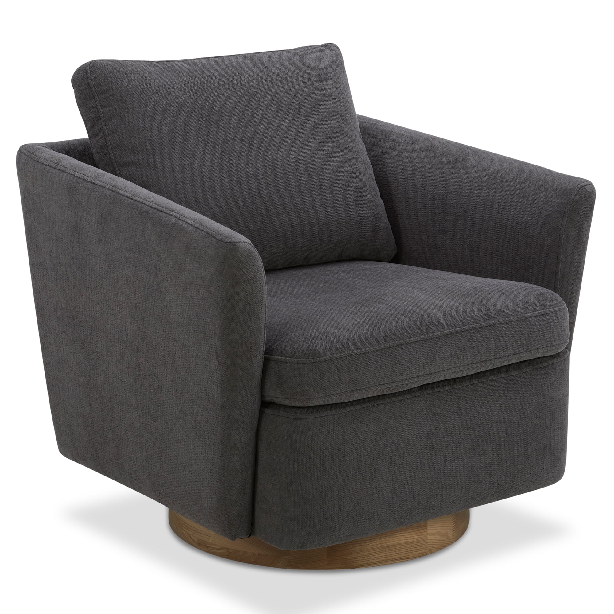 CHITA Modern Fabric Swivel Accent Chairs with Foam Cushion&Wood Base