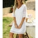thumbnail image 5 of Vestido ANGGREK de Lunares Gasa Corto Verano Cuello en V Blanco M, 5 of 7