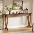 thumbnail image 5 of Tribesigns 63-Inch Solid Wood Console Table, Farmhouse Entryway Table, Long Sofa Table for Living Room, Hallway, Entrance, Foyer, Brown, 5 of 6