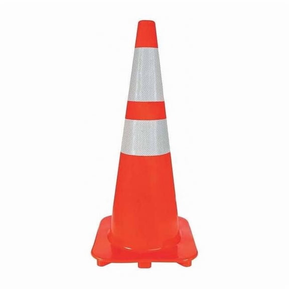 Traffic Cone, PVC, High-Intensity Prismatic, 28 in Height, 5 lb, Orange 6FGZ5