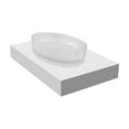 thumbnail image 2 of Decorative 20" Oval Clear Vessel Glass Sinks With 36" White Base, 2 of 7