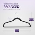 thumbnail image 2 of Beddora Black Velvet Hangers, 80 pack – Adult Unisex Slim Non-Slip Clothes Hangers with 360° Rotating Hook, Durable Space-Saving Coat & Pant Hangers, 2 of 7