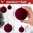 thumbnail image 3 of Yastouay 30 Pcs Christmas Ornaments Set,Mix Size Red Velvet Shatterproof Christmas Ball Hanging Xmas Tree for Christmas Decorations, 3 of 8