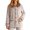 Coffee, variant on Bed Jackets for Women Fall Winter Long Sleeve Casual Button Down Peter Pan Collar Jacket with Pockets