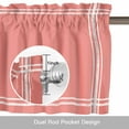 thumbnail image 6 of Peach Solid Valance Curtain Window Valances Rod Pocket Short Curtains Window Treatments for Kitchen Bedroom Bathroom Laundry 54" x 18", 6 of 9