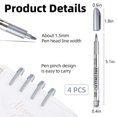 thumbnail image 1 of 4 Pcs Stylo de Marquage en Métal-Argent, 1 of 7