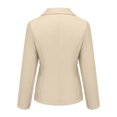 thumbnail image 4 of Vedolay Tops Womens Casual Open Front Long Sleeve Work Business Lapel Jacket Blazers with Pockets,Khaki L, 4 of 5
