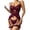 Burgundy, variant on Women's Lace Underwire Corset Bodysuit Sexy Lingerie Set, Back Cutout Garter Suspender Rave Party Outfit Pink XL