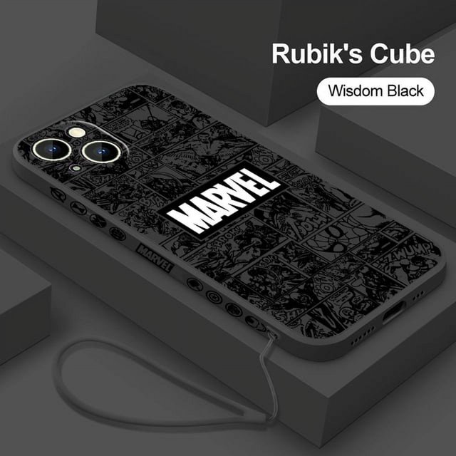 Marvel superhero cartoon For Apple iPhone 15 14 13 12 11 Pro Max Plus 8 7 SE Liquid Left Rope Phone Case Capa Soft Cover DMH
