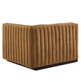 thumbnail image 4 of Modular Sofa Chair, Black Brown, Velvet, French Living Lounge Cafe Lobby Hospitality Restaurant, Modern Contemporary Boutique HB33732, 4 of 6