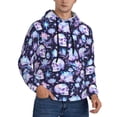 thumbnail image 2 of Fotbe Men's Hoodie with Skull crystal flower Pattern - Kangaroo Pocket Pullover Hooded Sweatshirt, Perfect for Daily Wear, Travel, and Home-X-Large, 2 of 7