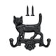 thumbnail image 5 of Gancho de pared de hierro fundido con doble gancho decorativo con forma de animal, práctico gancho Gato, 5 of 9