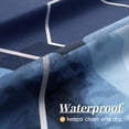 thumbnail image 3 of Blue Modern Shower Curtain for Bathroom, Geometric Art Decor Waterproof Bath Curtain, Abstract Fabric Shower Curtain Sets for Home Decor, 72x72 Inch, 3 of 6