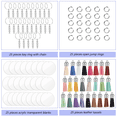 thumbnail image 4 of Sonducket 100 Pieces/Set Acrylic Key Ring Blank Keychain Keyring DIY Replacing Decor Making Paintable Crafts Decorative Decorative Ropa, zapatos y accesorios Miscelánea Sonducket BFH000379-00, 4 of 6