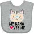 thumbnail image 3 of Inktastic Nana Loves Me Grandchild Girls Baby Bib, 3 of 4