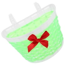 unbranded Rack Bicycle Basket Braided Bike Basket Child 21.00X13.00X12.00CM Green