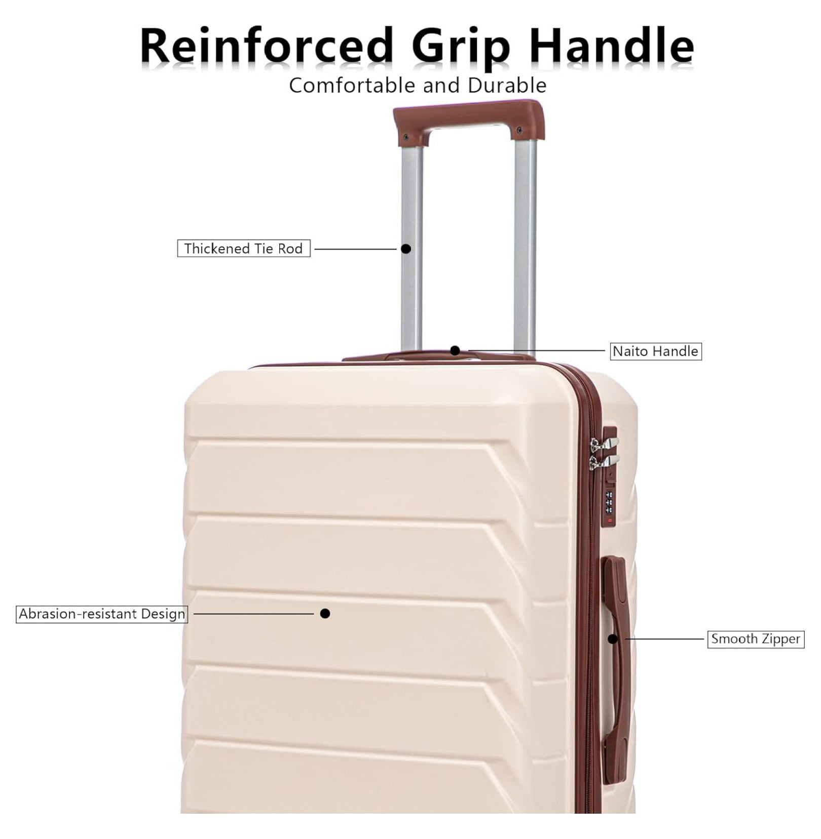 SONGMY Luggages Sets 3 Piece ABS Hardside Luggage Sets Spinner Wheels Suitcase with Lock
