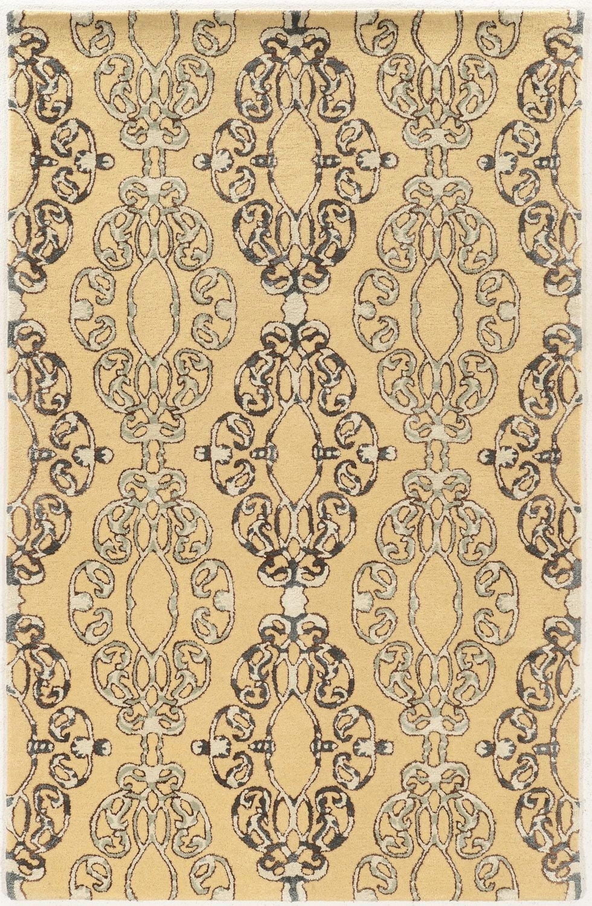 Aspire Wool Cameo Cream & Blue 5' x 8' Area Rug