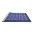 thumbnail image 2 of Ahgly Company Machine Washable Indoor Square Abstract Blue Modern Area Rugs, 5' Square, 2 of 4