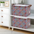 thumbnail image 2 of Yayeee Foldable Storage Basket for Shelves Set of 2 Waterproof Cloth Bins with Handles, Colorful Mandala Pattern, 2 of 7