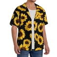 thumbnail image 4 of Disketp Men's Hawaiian Sunflower Print Shirts Button Down Holiday Beach Shirts-4X-Large, 4 of 7