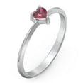 thumbnail image 3 of Heart Birthstone Ring - Ruby (July), 3 of 6