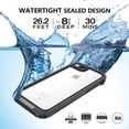 thumbnail image 2 of BELTRON aquaLife Waterproof, Shock & Drop Proof, Dirt Proof, Heavy Duty Case for iPhone 7/8 IP68 Rated, MIL-STD-810G Certified Features: 360 Watertight Sealed Design Grey/Black, 2 of 9