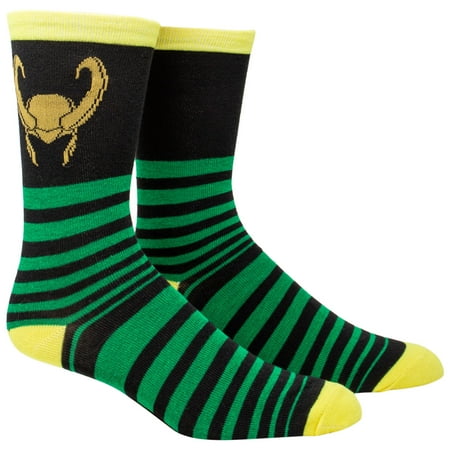 

Loki Helmet Striped Crew Socks