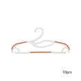 thumbnail image 2 of BingTong Plastic Hangers Heavy Duty Dry Wet Clothes Hangers with Non-Slip Pads Space Saving 0.2" Thickness Super Lightweight Organizer For All Kinds Of Clothes Wet Or Dry Orange 10pcs, 2 of 7