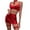 Rouge, variante sur LSLJS sous-Vêtements Aguichant pour Femmes Couleur à Franges Aguichant Rassemblement Hanches Grande Poitrine Petit Ensemble Aguichant Quatre Pièces, Ensembles de Lingerie
