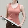 thumbnail image 2 of GJSYRH Women Thermal Fleece Lined Underwear Tops Floral Lace Undershirt Slim Fit Stretchy Comfy Warm Camisole Tank Tops, 2 of 6