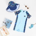 thumbnail image 2 of KPOPLK Baby Boy Girls Rash Guard Swimsuit Toddler Long Sleeve One Piece Zipper Bathing Suit Infant Swimming Suit(Light Blue,12-18 Months), 2 of 5
