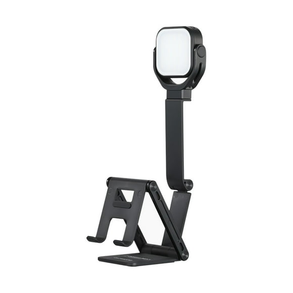 SDNall Lumières DEL pour Télé, Support de Téléphone pour la Main, Équipé d'Une Lumière DEL et de Multiples Réglages d'Éclairage, Ce Support Pliable pour Téléphone Libère les Mains pour le Maquillage, la Diffusion en Direct et Regarder des Émissions Télé