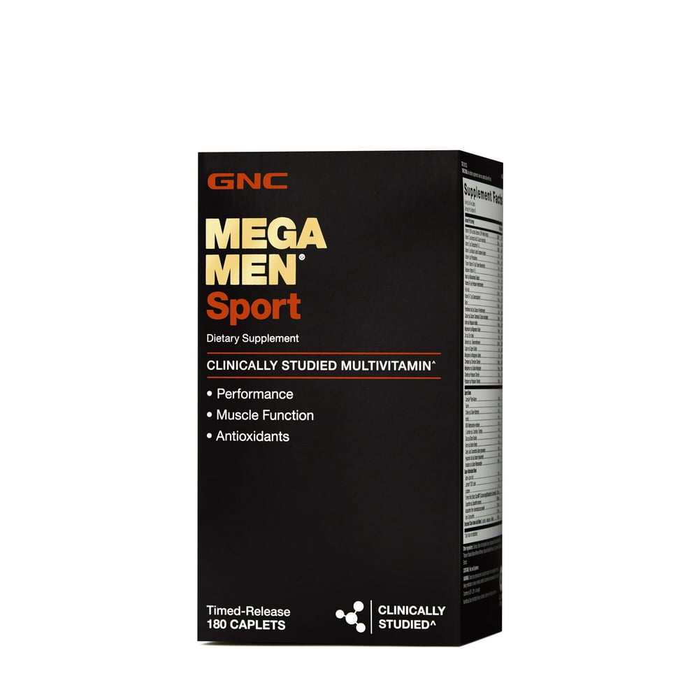 GNC Mega Men Sport Multivitamin for Men, 180 Count, For Performance