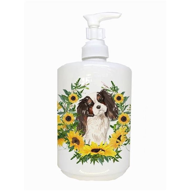 Carolines Treasures CK2918SOAP Tricolor Cavalier Spaniel Ceramic Soap Dispenser
