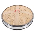 thumbnail image 1 of ColoMX Vapor de vapor de bambú Cocina de alimentos de cocina Reemplazo de vaporizador de vapor transpirable cubierta de vapor, 1 of 7