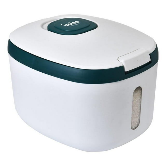 Cubo de recolección de cocina Caja de arroz Cilindro de arroz A prueba de insectos A prueba de humedad para Verde M