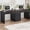 Black, variant on 80.9" Two Person Desk with Charging Station & 5 Storage Drawers – Industrial Farmhouse Home Office Computer Desk