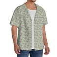 thumbnail image 2 of Sikiie Leaves Men's Cuban Shirt, Hawaiian Shirts, Business Casual Button Down Shirts, Short Sleeve Shirt-Small, 2 of 5