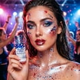 thumbnail image 6 of 4th Of July Red White And Blue Body Glitter Stick With Star Sequins Patriotic Makeup Gel For Women Festival Party Concert Face And Body Sparkle Decorations, 6 of 9